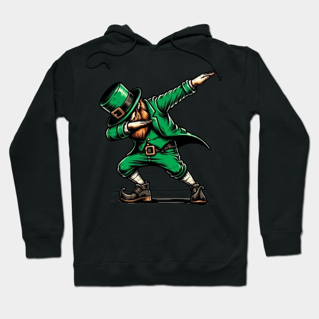 St Patricks Day Dabbing Leprechaun Boys Girls Men Dab Dance Hoodie by FromHamburg